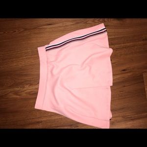 light pink short skirt